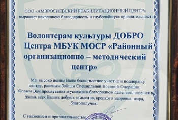 Благодарность волонтерам культуры! 